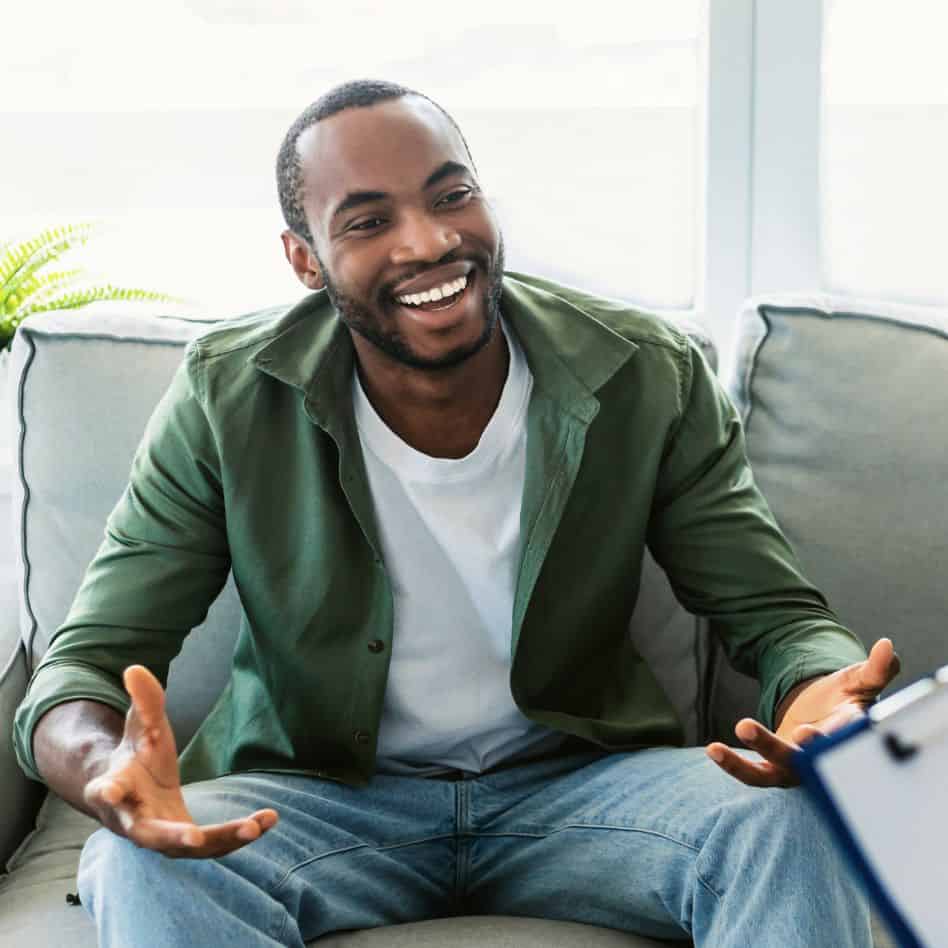 A man finds relief through anxiety treatment in boston, MA.