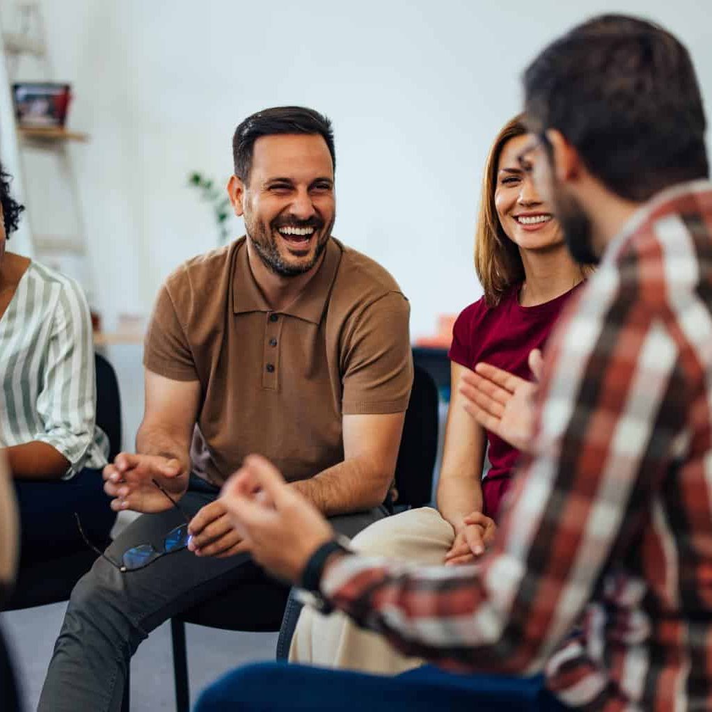 Women and men meeting together in sober living in Hanover.